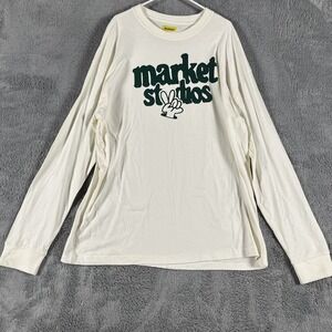 Market Long Sleeve Tee Men's XXL Ivory Market Studios Peace Hand